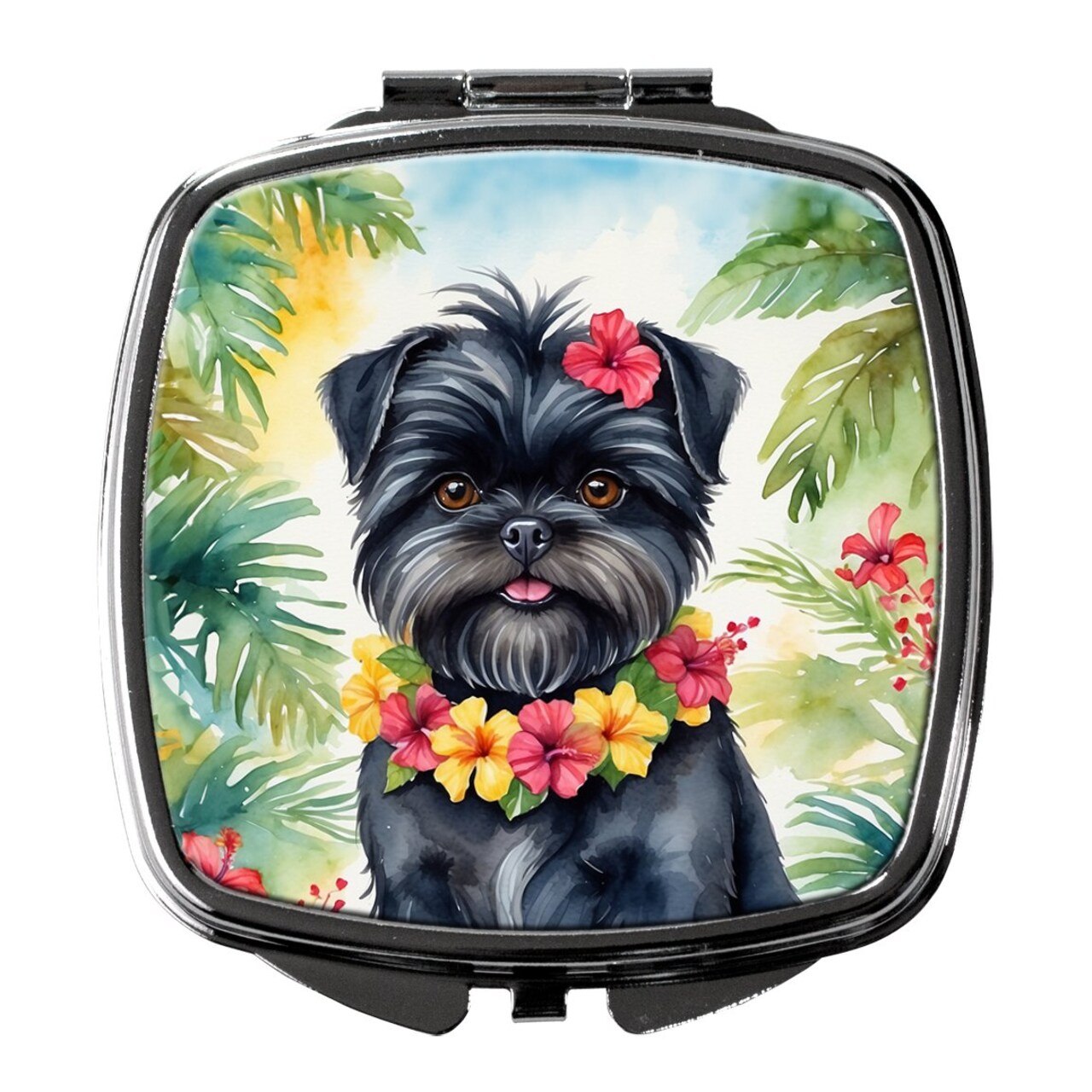 Caroline's Treasures Yorkshire Terrier Luau Compact Mirror